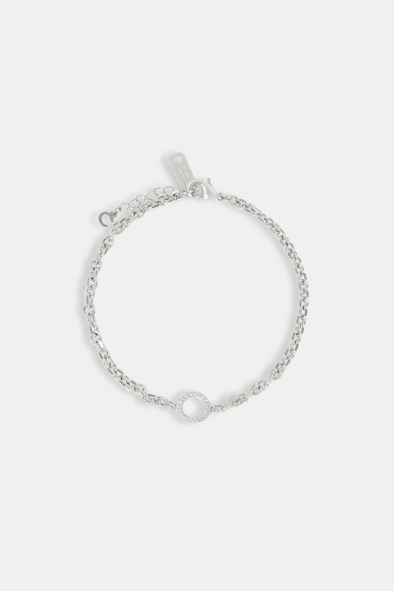 Rolo-Armband mit vereistem Kreisumriss – 10 mm